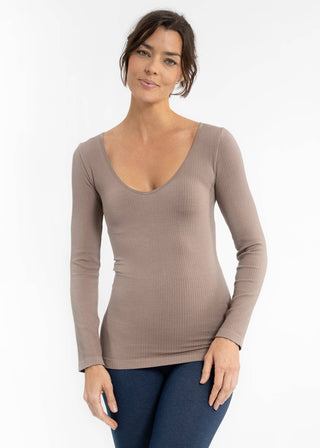 ELIETIAN - Ribbed Reversible Long Sleeve
