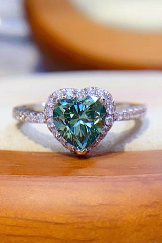 1-Carat Moissanite Heart Ring - Just Believe Boutique