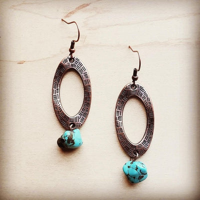 Blue Turquoise Drop Earrings - JustBelieve.Boutique