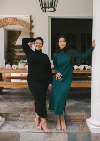 ELIETIAN - Long Sleeve Turtleneck Dress