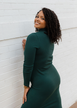 ELIETIAN - Long Sleeve Turtleneck Dress