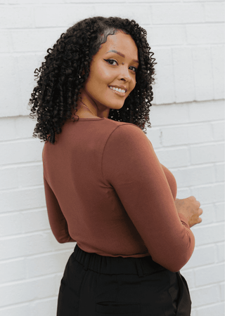 ELIETIAN - Reversible Long Sleeve - Curvy Fit - Teal