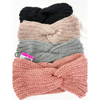 Knit Winter Bow Headband
