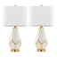 Gold Metal, White Glass, White Linen
