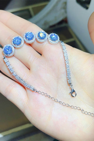 5 Carat Moissanite 925 Sterling Silver Bracelet - Just Believe Boutique