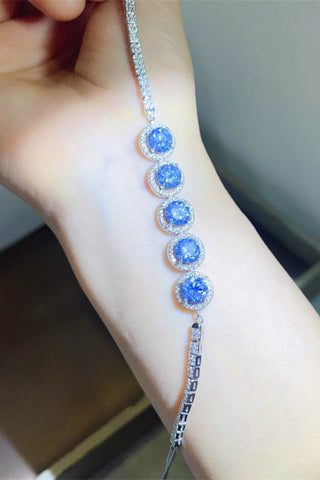 5 Carat Moissanite 925 Sterling Silver Bracelet - Just Believe Boutique