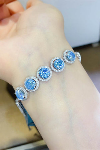 5 Carat Moissanite 925 Sterling Silver Bracelet - Just Believe Boutique