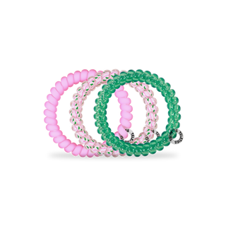 TELETIES - Spiral Hair Coils | Small | Merry Pinkmas Hair Ties