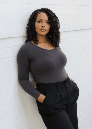 ELIETIAN - Reversible Long Sleeve - Curvy Fit - Teal