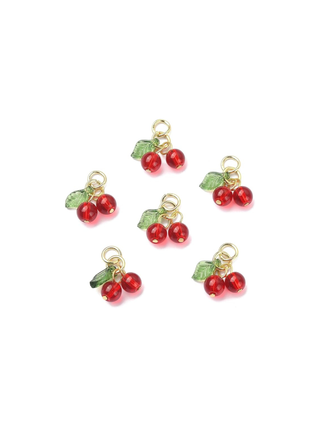 The Charm Bar Company - Gold Dangling Cherries Charm