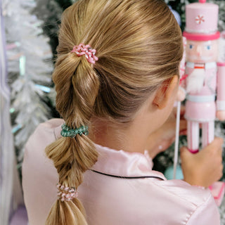 TELETIES - Spiral Hair Coils | Small | Merry Pinkmas Hair Ties