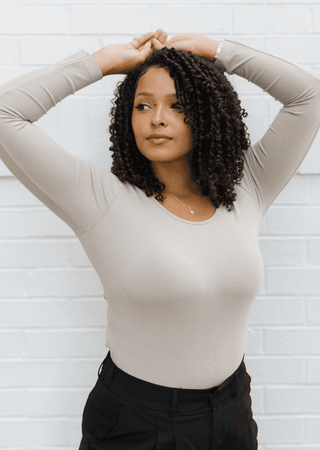 ELIETIAN - Reversible Long Sleeve - Curvy Fit - Teal