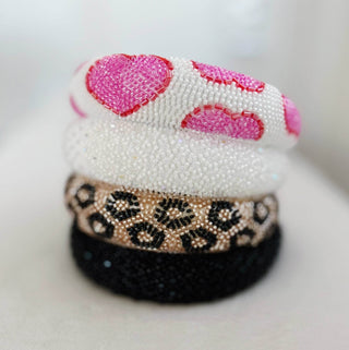 Beaded In Art Headband: Black - Just Believe Boutique