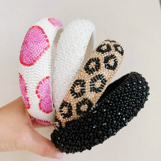 Beaded In Art Headband: Black - Just Believe Boutique