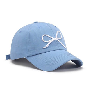Bow Embroidered Cotton Baseball Cap - Just Believe Boutique