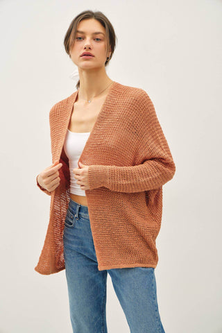 BREEZY YARN KNIT CARDIGAN - Just Believe Boutique