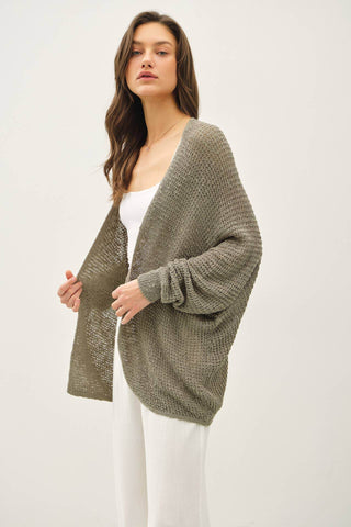 BREEZY YARN KNIT CARDIGAN - Just Believe Boutique