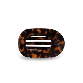 Brown Tortoise Flat Round Clip - Just Believe Boutique