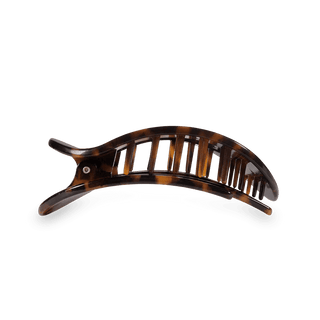 Brown Tortoise Flat Round Clip - Just Believe Boutique