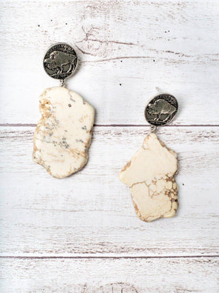 Buffalo Nickel Coin Earrings - Just Believe Boutique