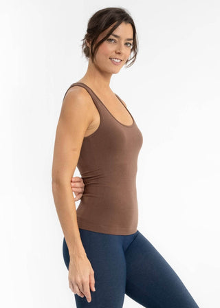 Built-In-Bra Tank: Cherry Cola - Just Believe Boutique