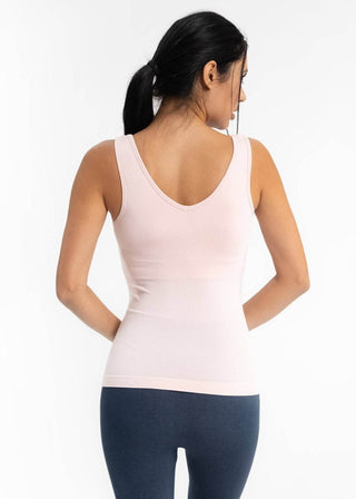 Built-In-Bra Tank: Smoke Green - Just Believe Boutique