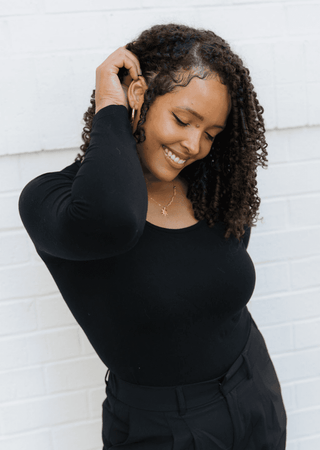 ELIETIAN - Reversible Long Sleeve - Curvy Fit - Teal