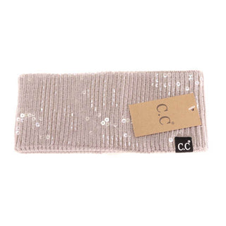 C.C. Beanie - Allover Clear Sequin Head Wrap - Just Believe Boutique