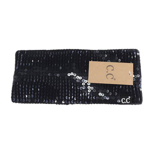 C.C. Beanie - Allover Clear Sequin Head Wrap - Just Believe Boutique