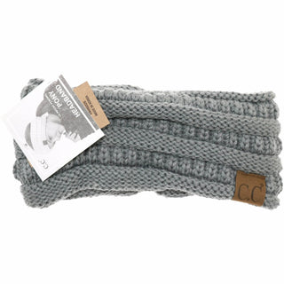 C.C. Ponytail Headband Solid Ribbed beanie - Just Believe Boutique