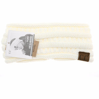 C.C. Ponytail Headband Solid Ribbed beanie - Just Believe Boutique