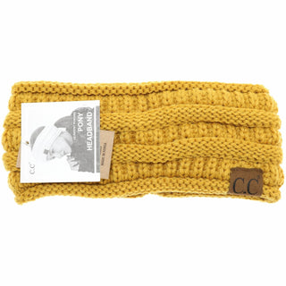 C.C. Ponytail Headband Solid Ribbed beanie - Just Believe Boutique