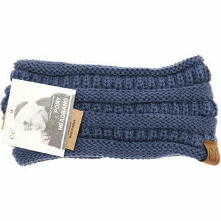 C.C. Ponytail Headband Solid Ribbed beanie - Just Believe Boutique