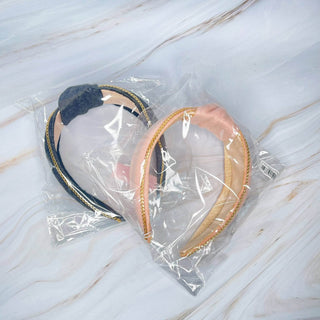 Chained In Line Headband: Black - Just Believe Boutique