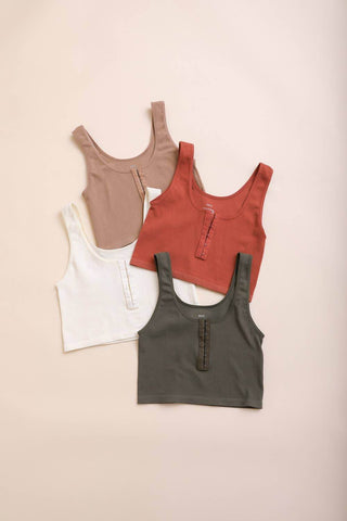 👗 Chic Sleeveless Brami - Perfect for Layering: Rust - Just Believe Boutique