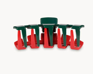 Classic Red and Green Large Hair Clip - Just Believe Boutique