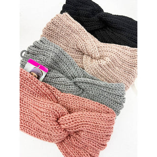 Knit Winter Bow Headband