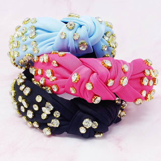 Diamonds All Over Headband: Pink - Just Believe Boutique