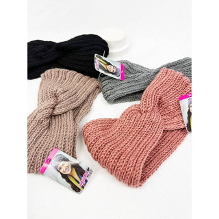 Knit Winter Bow Headband