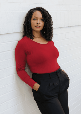 ELIETIAN - Reversible Long Sleeve - Curvy Fit - Spice - Just Believe Boutique