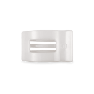 Flat Rectangle Hair Clip | Small | Coconut White - Just Believe Boutique