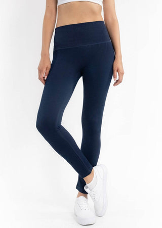Fleece Lined Crossover Leggings: Black - Just Believe Boutique
