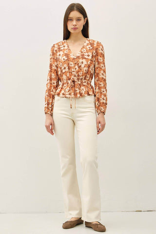 Floral Peplum Boho Top - Just Believe Boutique