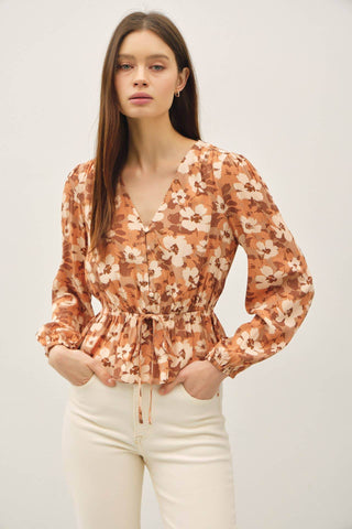 Floral Peplum Boho Top - Just Believe Boutique