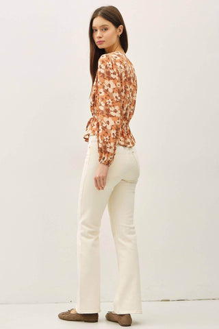 Floral Peplum Boho Top - Just Believe Boutique