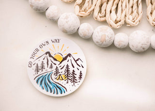 Go Your Own Way Circle Vinyl Sticker, 3x3 in - Just Believe Boutique