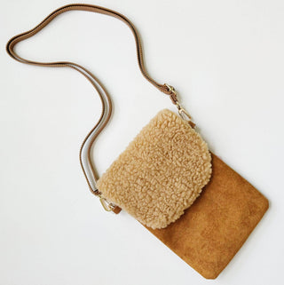 Handy Dandy Phone Crossbody: Creamy Caramel - Just Believe Boutique