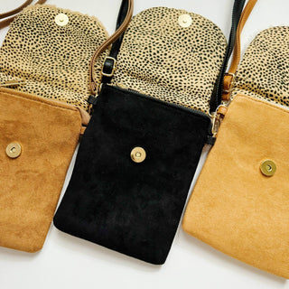 Handy Dandy Phone Crossbody: Creamy Caramel - Just Believe Boutique
