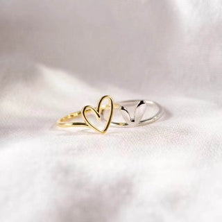Heart Shape Irregular 925 Sterling Silver Ring - Just Believe Boutique