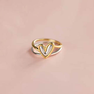 Heart Shape Irregular 925 Sterling Silver Ring - Just Believe Boutique